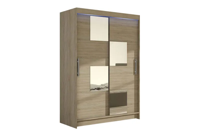 Miami Garderobe 120x58x200 cm, Beige / Grå