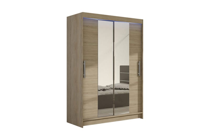 Miami Garderobe 120x58x200 cm - Beige / Grå - Oppbevaring - Klesoppbevaring - Garderober & garderobesystem - Garderobeskap & klesskap