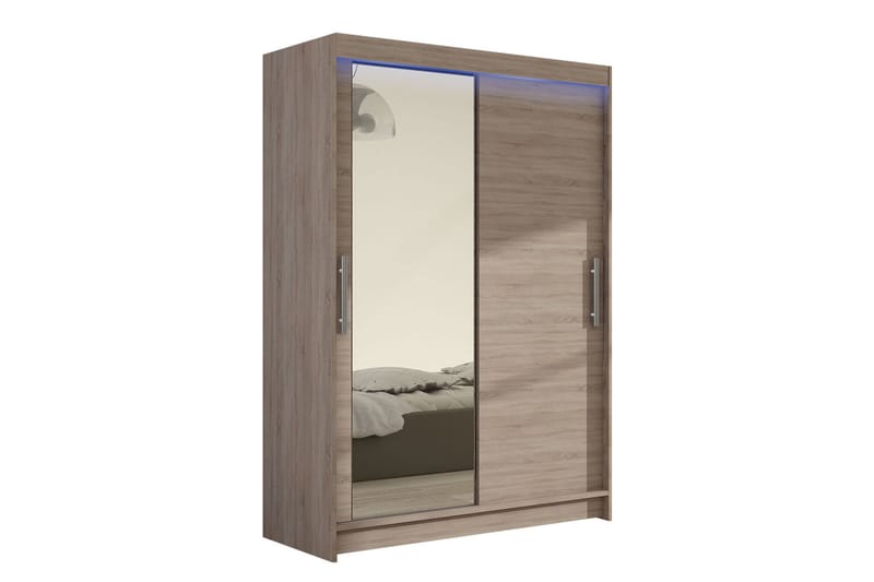 Miami Garderobe 120x58x200 cm - Beige / Grå - Oppbevaring - Klesoppbevaring - Garderober & garderobesystem