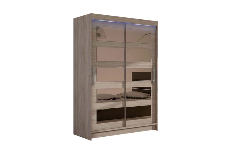 Miami Garderobe 120x58x200 cm - Beige / Grå - Oppbevaring - Klesoppbevaring - Garderober & garderobesystem