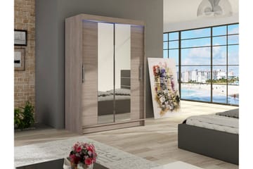 Miami Garderobe 120x58x200 cm - Beige / Grå - Oppbevaring - Klesoppbevaring - Garderober & garderobesystem