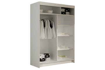 Miami Garderobe 120x58x200 cm - Beige / Hvit - Oppbevaring - Klesoppbevaring - Garderober & garderobesystem