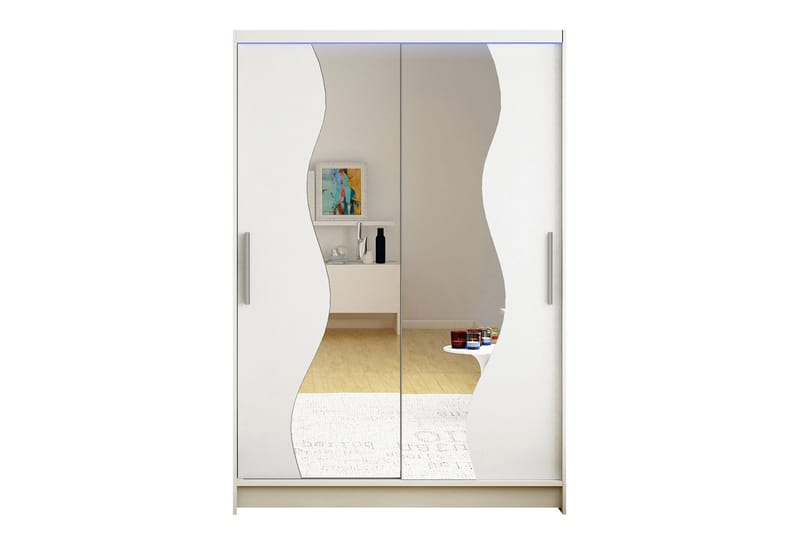 Miami Garderobe 120x58x200 cm - Beige / Hvit - Oppbevaring - Klesoppbevaring - Garderober & garderobesystem