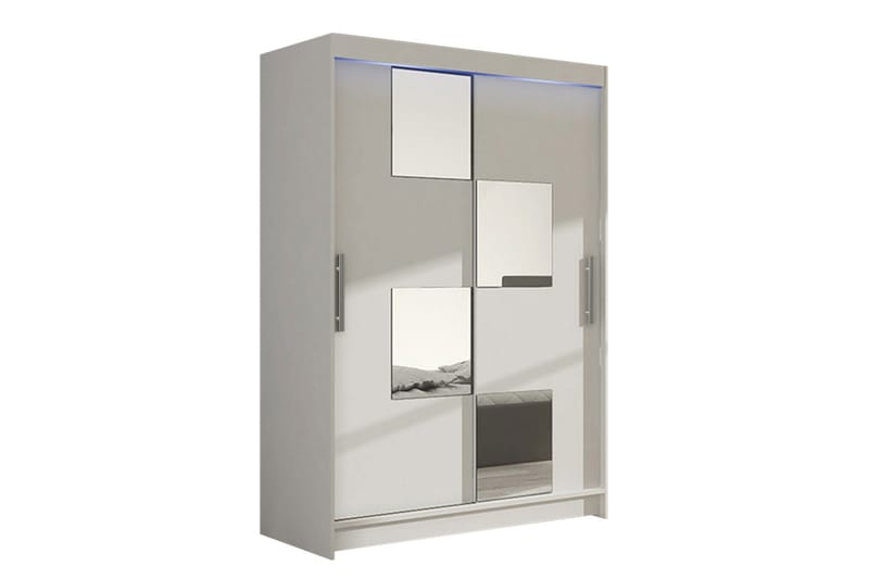 Miami Garderobe 120x58x200 cm - Beige / Hvit - Oppbevaring - Klesoppbevaring - Garderober & garderobesystem