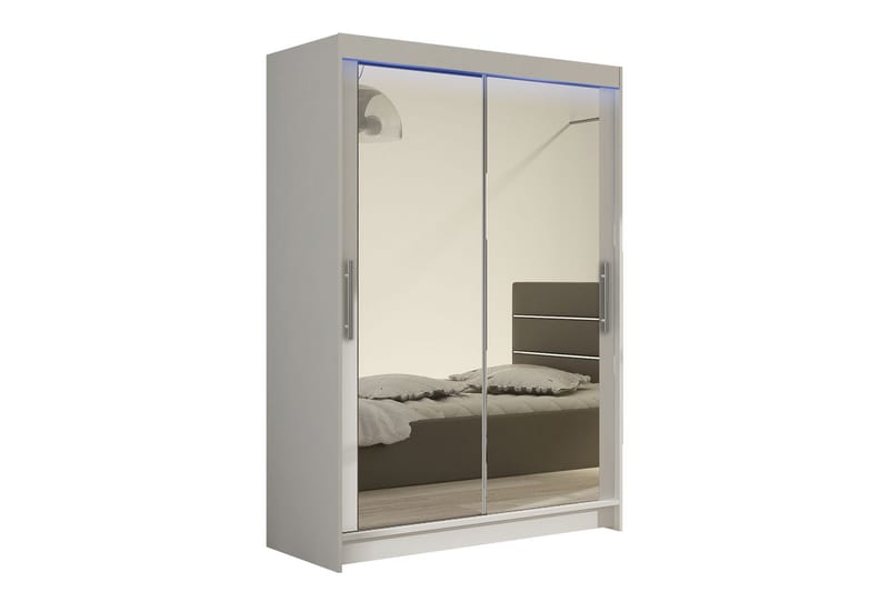 Miami Garderobe 120x58x200 cm - Beige / Hvit - Oppbevaring - Klesoppbevaring - Garderober & garderobesystem