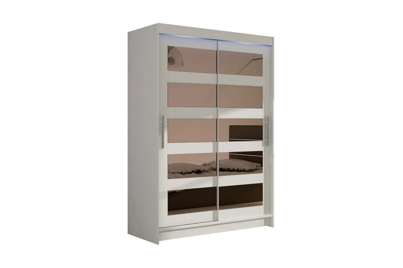 Miami Garderobe 120x58x200 cm - Beige / Hvit - Garderober & garderobesystem - Garderobeskap & klesskap