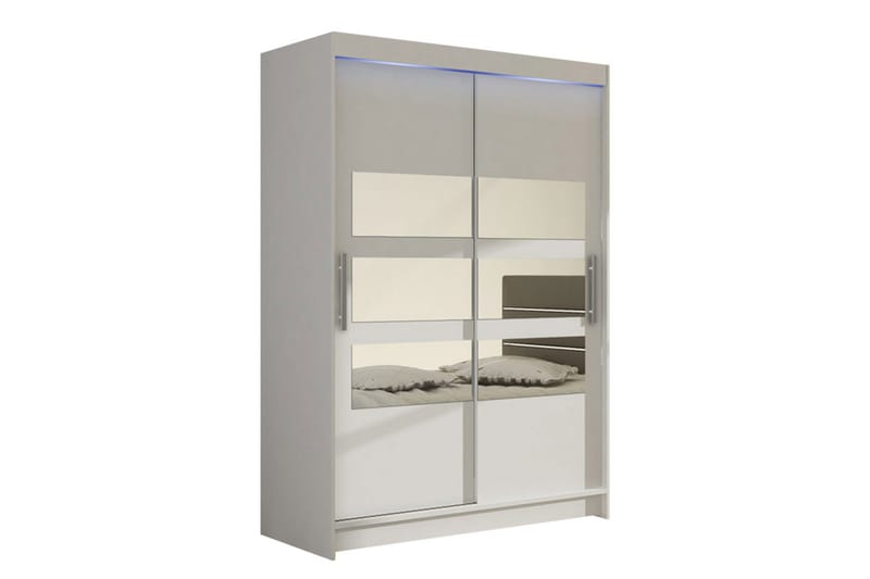 Miami Garderobe 120x58x200 cm - Hvit - Oppbevaring - Klesoppbevaring - Garderober & garderobesystem