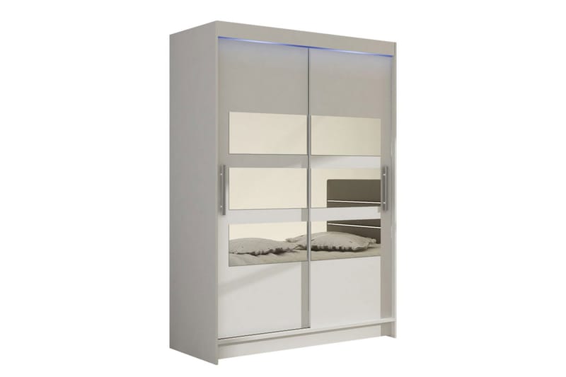 Miami Garderobe 120x58x200 cm - Hvit - Oppbevaring - Klesoppbevaring - Garderober & garderobesystem - Garderobeskap & klesskap