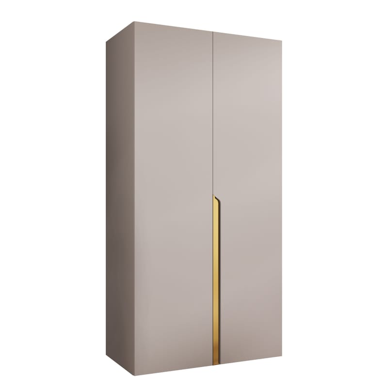Milias Garderobe 100x202 cm, beige, gull