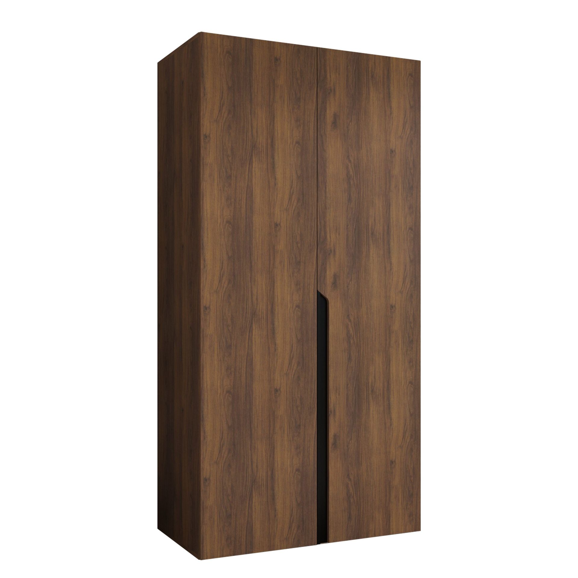 Milias garderobe 100x202 cm - Brun/svart