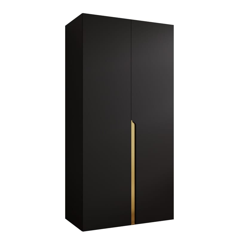 Milias Garderobe 100x202 cm, gull, svart