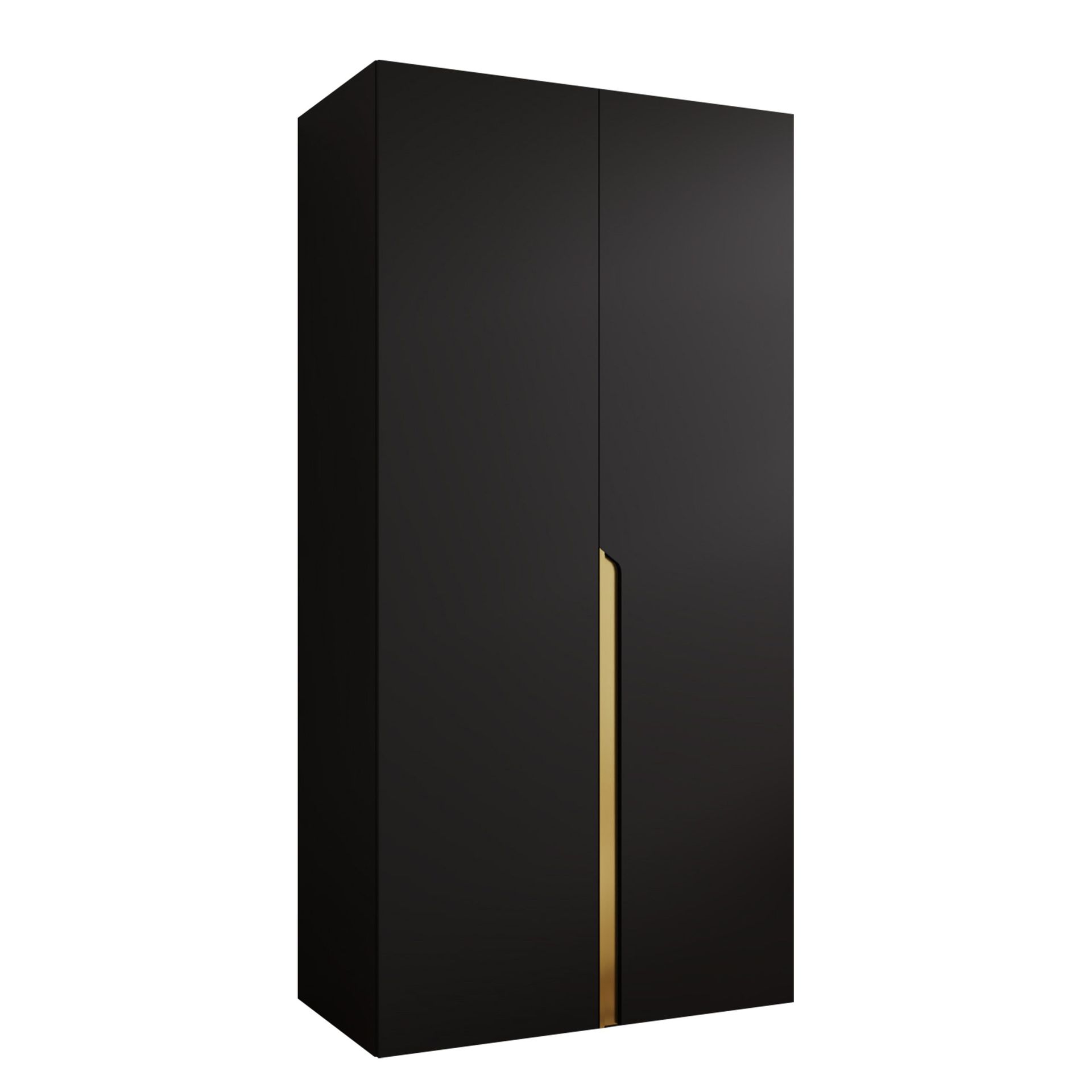 Milias Garderobe 100x202 cm - gull/svart
