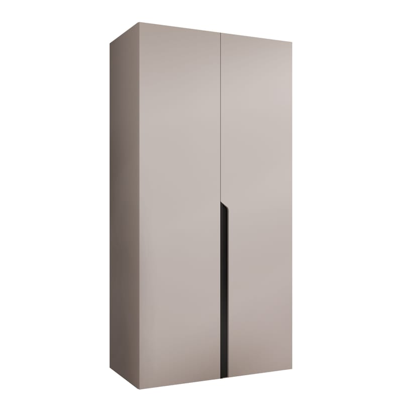 Milias Garderobe 100x202 cm - svart, beige - Oppbevaring - Klesoppbevaring - Garderober & garderobesystem - Garderobeskap & klesskap