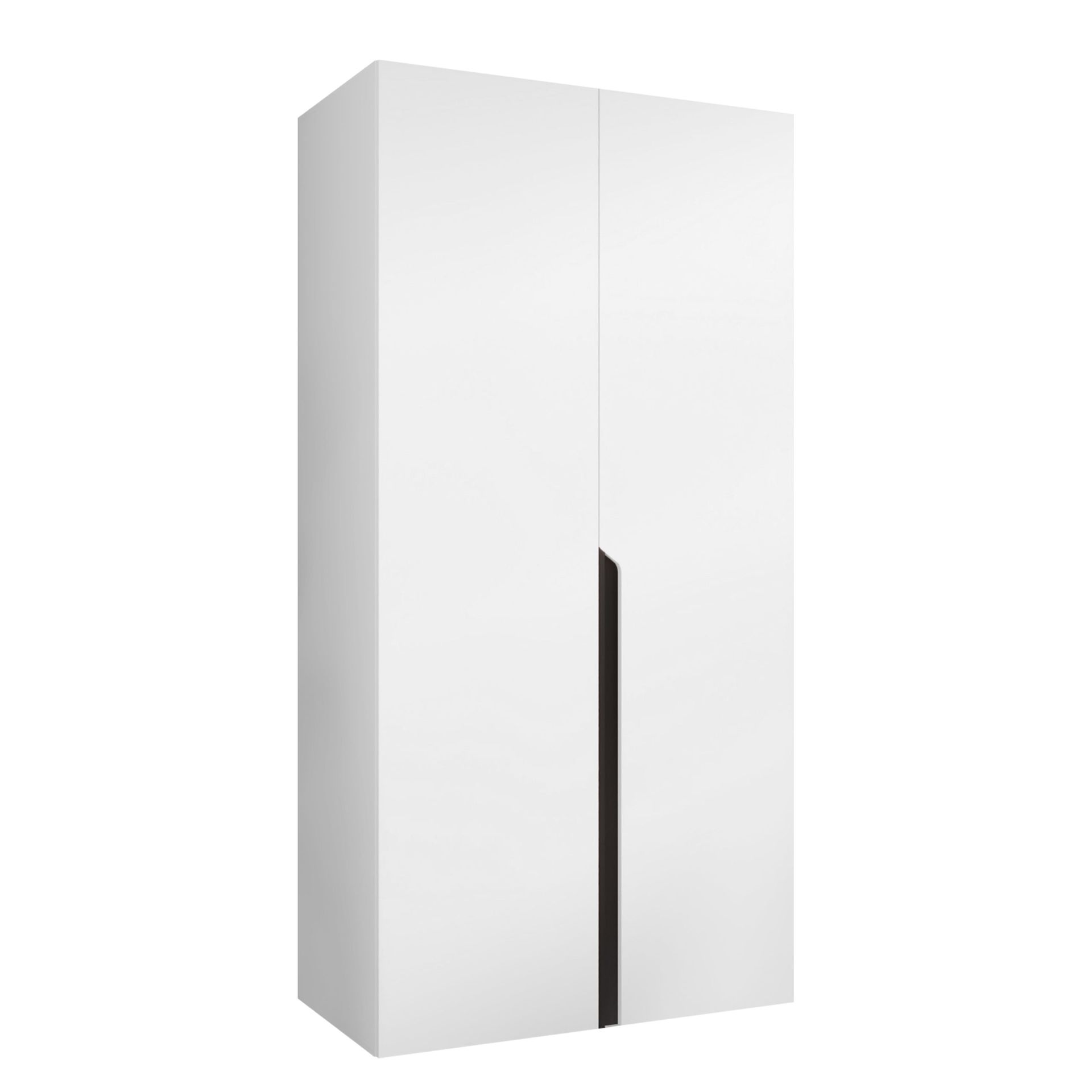 Milias Garderobe 100x202 cm - svart, hvit