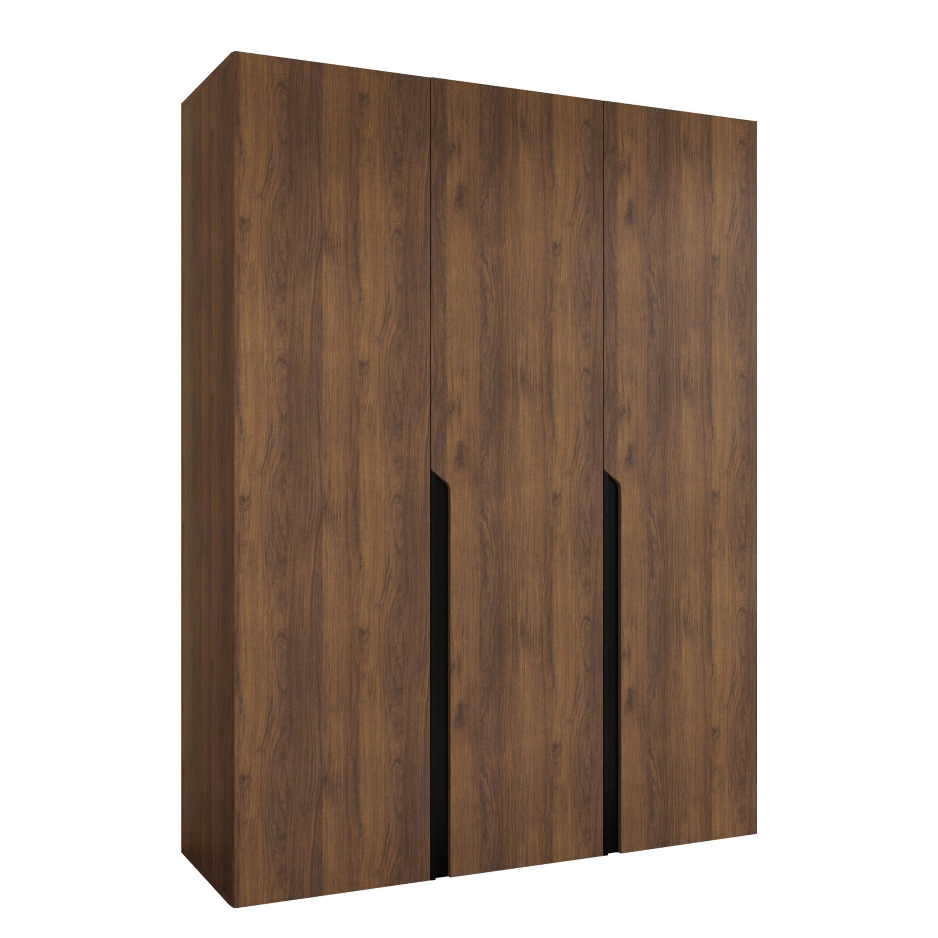 Milias garderobe 150x202 cm - Brun/svart