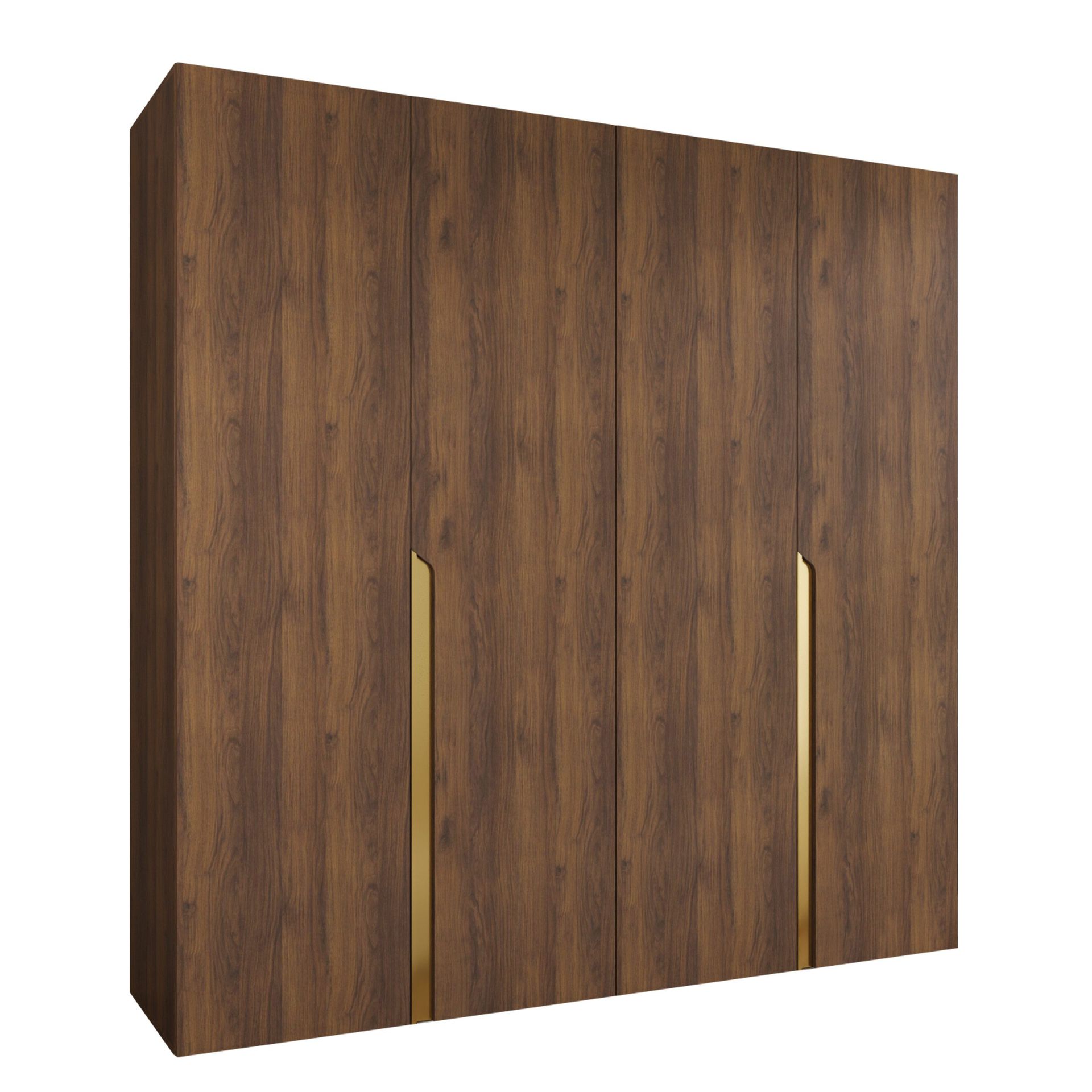 Milias garderobe 200x202 cm - Brun/gull