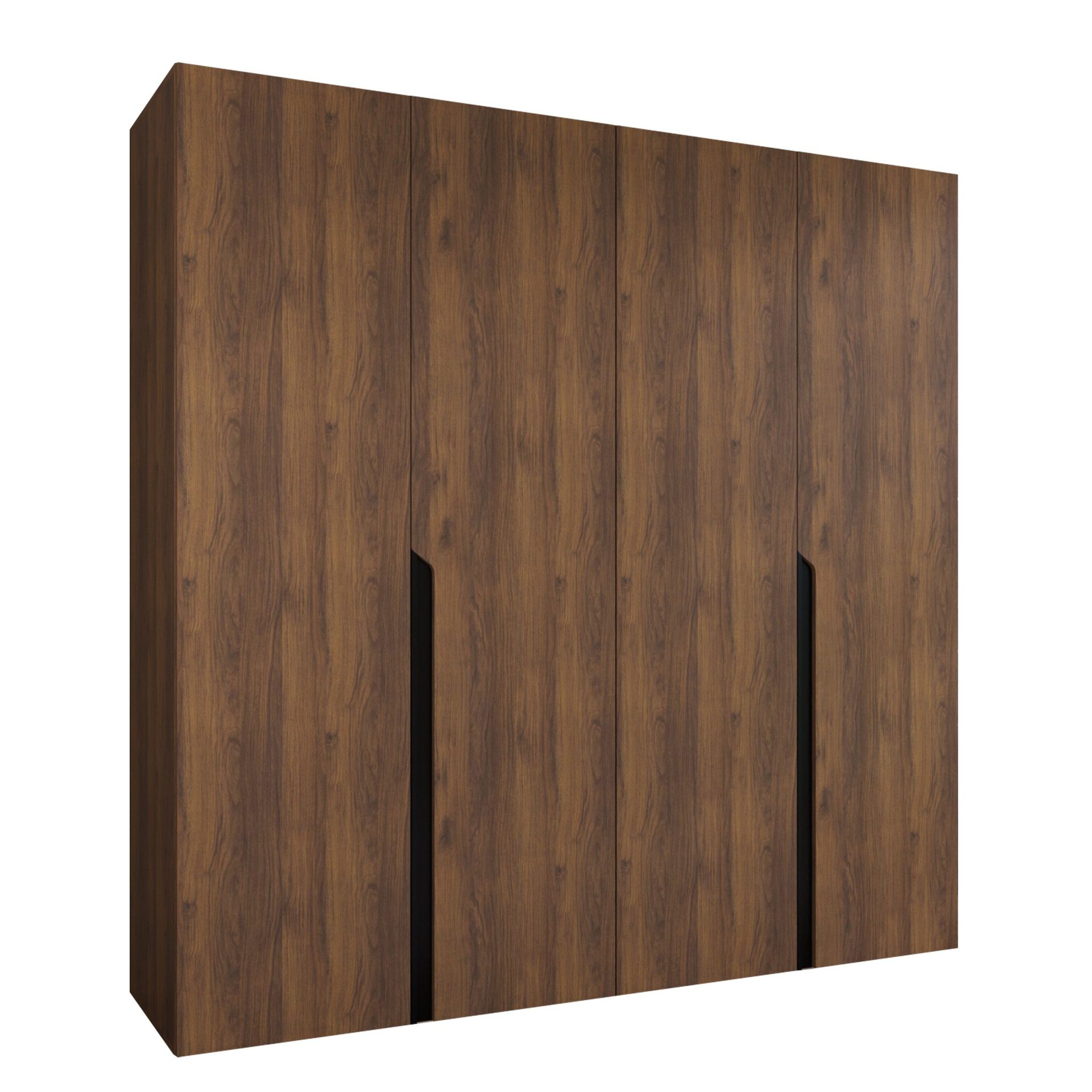 Milias garderobe 200x202 cm - Brun/svart