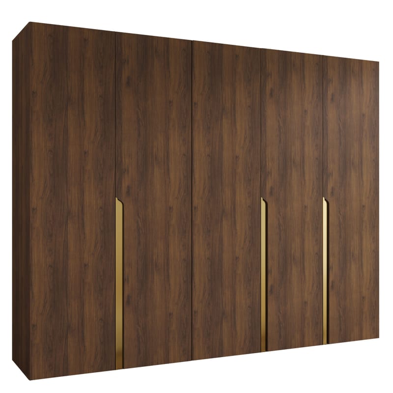 Milias garderobe 250x202 cm, Brun/gull