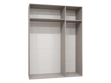 Milias garderobe med speil 150x202 cm - Brun/gull - Oppbevaring - Klesoppbevaring - Garderober & garderobesystem