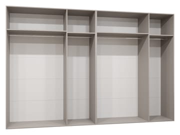 Milias garderobe med speil 300x202 cm - Brun/gull - Oppbevaring - Klesoppbevaring - Garderober & garderobesystem