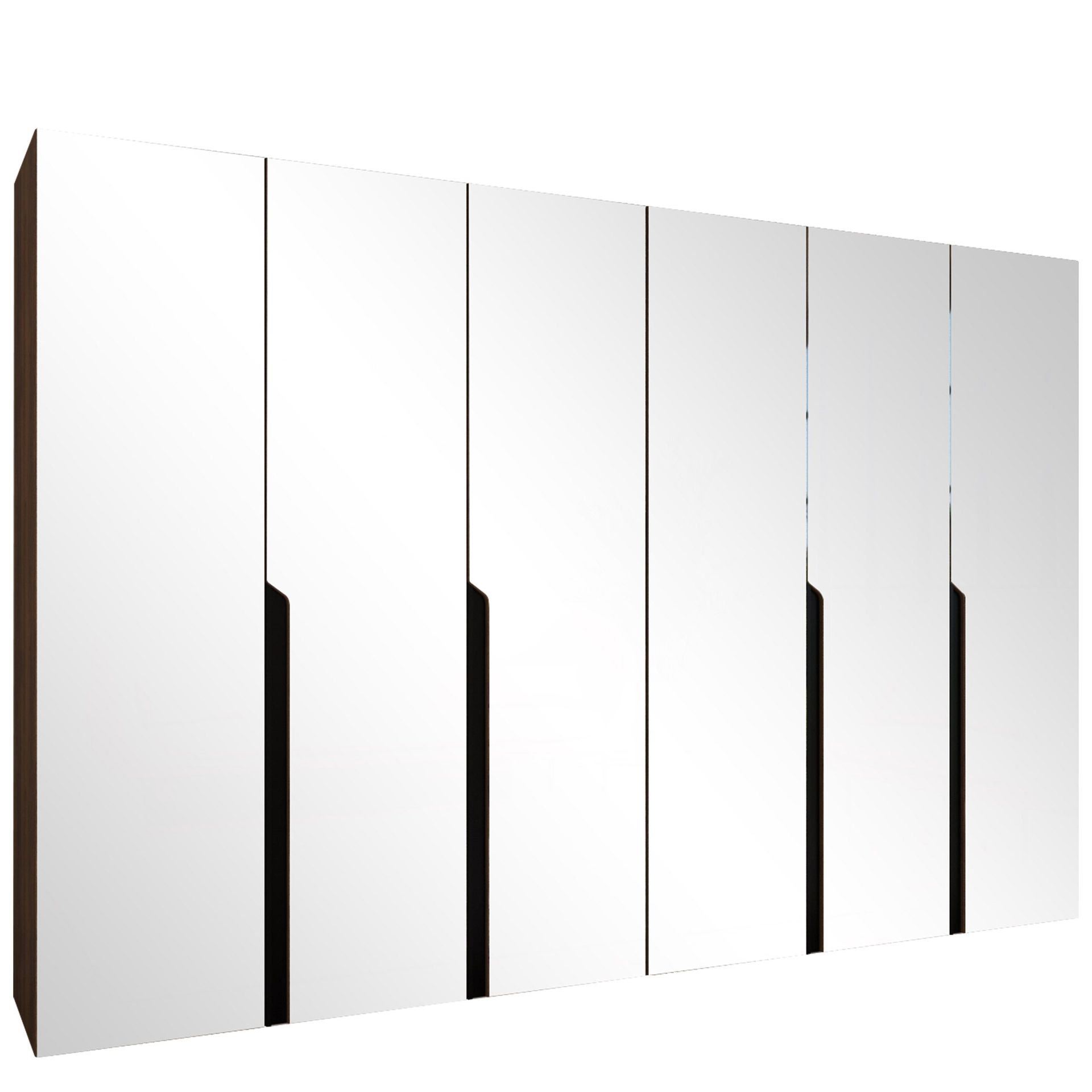 Milias garderobe med speil 300x202 cm - Brun/svart
