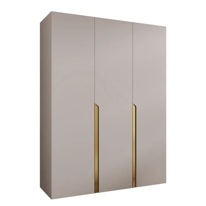 Milias Garderobeskap 150x202 cm, beige, gull