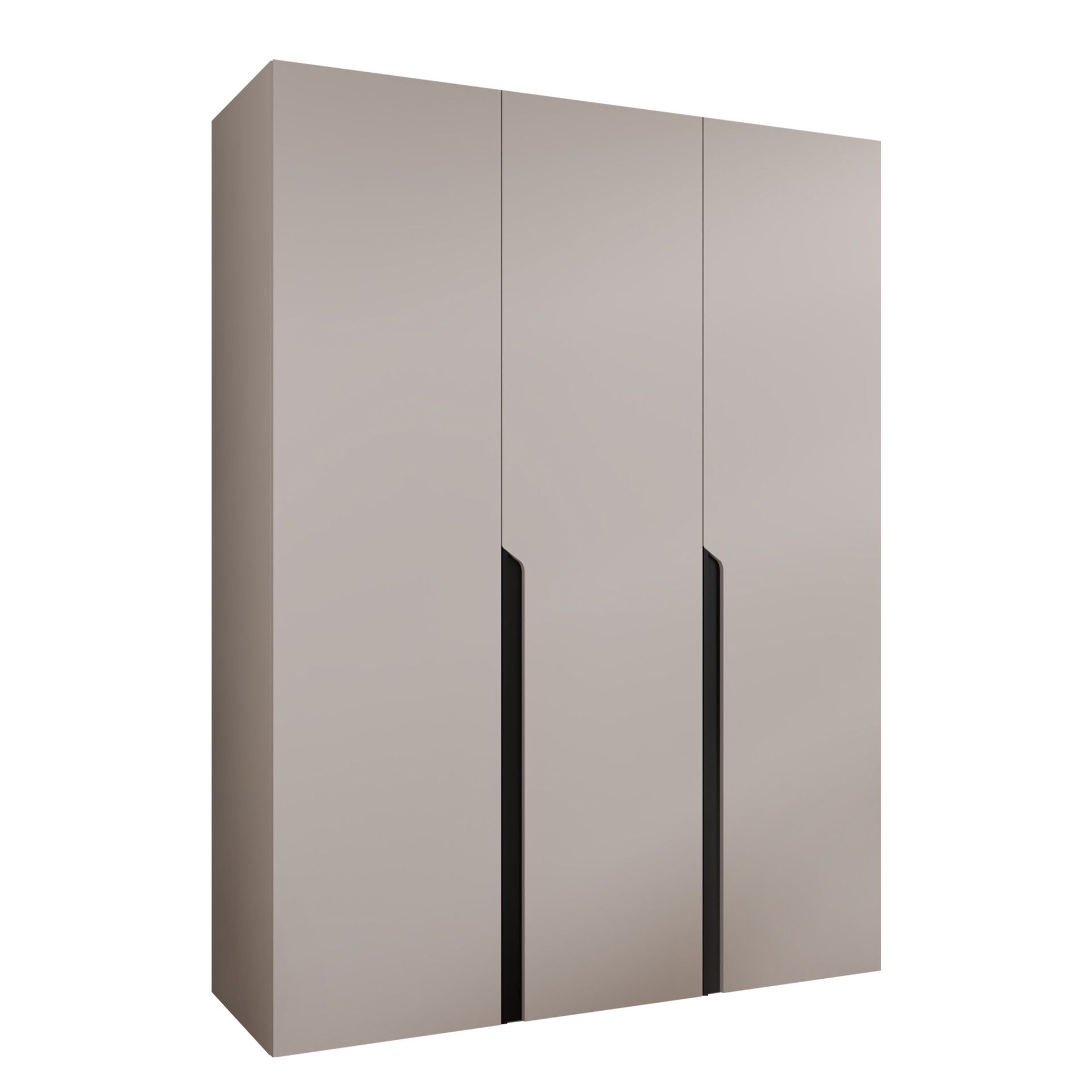 Milias Garderobeskap 150x202 cm - beige, svart