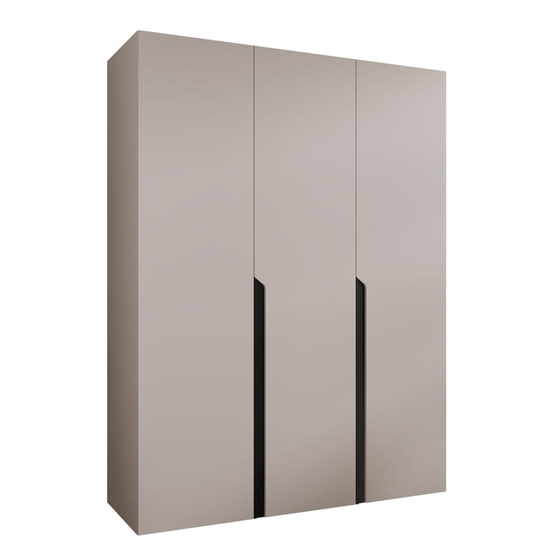 Milias Garderobeskap 150x202 cm, beige, svart