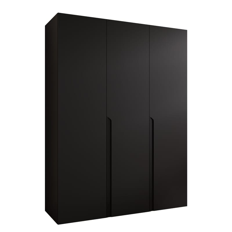 Milias Garderobeskap 150x202 cm - svart - Oppbevaring - Klesoppbevaring - Garderober & garderobesystem - Garderobeskap & klesskap