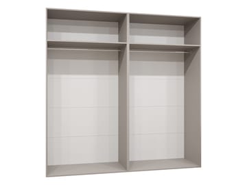 Milias Garderobeskap 200x202 cm - gull/hvit - Oppbevaring - Klesoppbevaring - Garderober & garderobesystem - Garderobeskap & klesskap