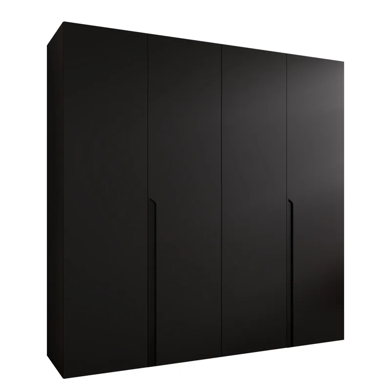Milias Garderobeskap 200x202 cm, svart