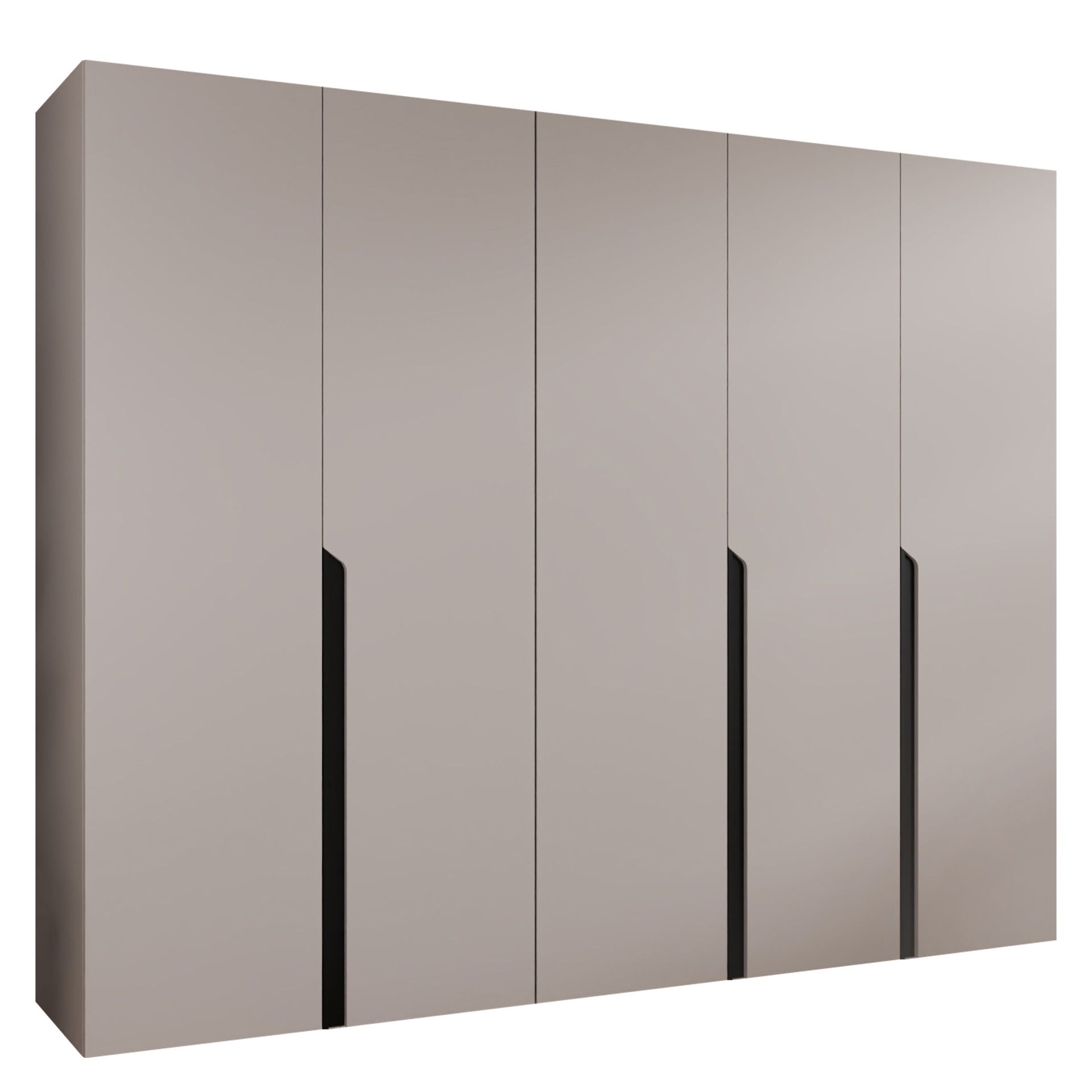 Milias Garderobeskap 250x202 cm - svart, beige