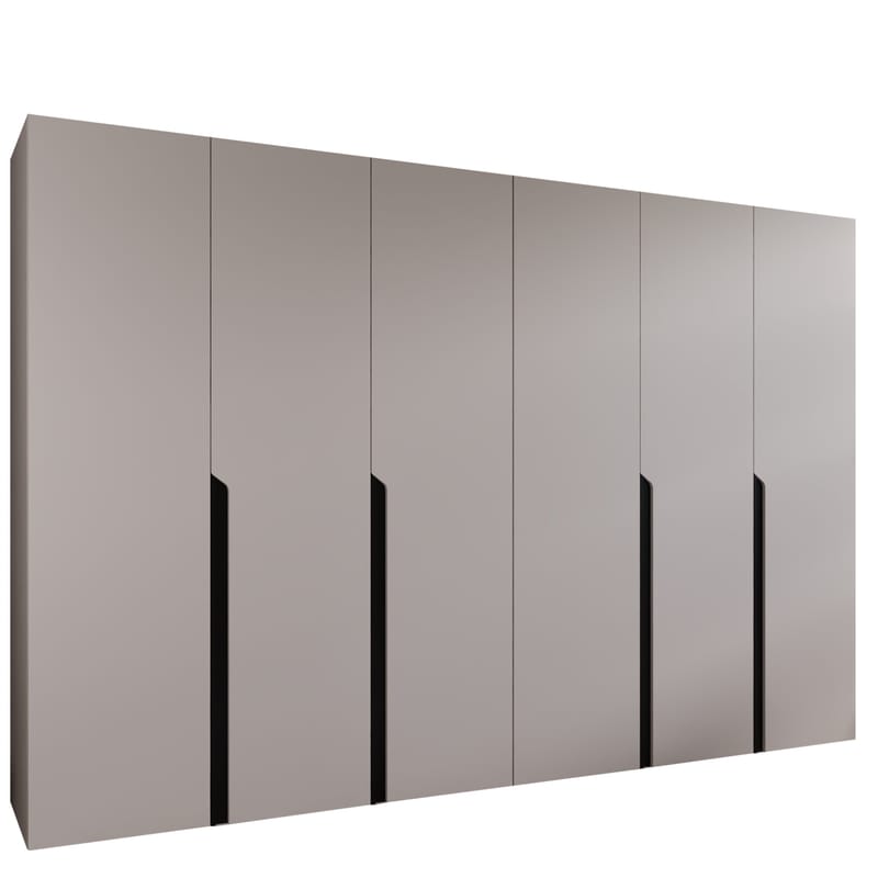 Milias Garderobeskap 300x202 cm, beige, svart