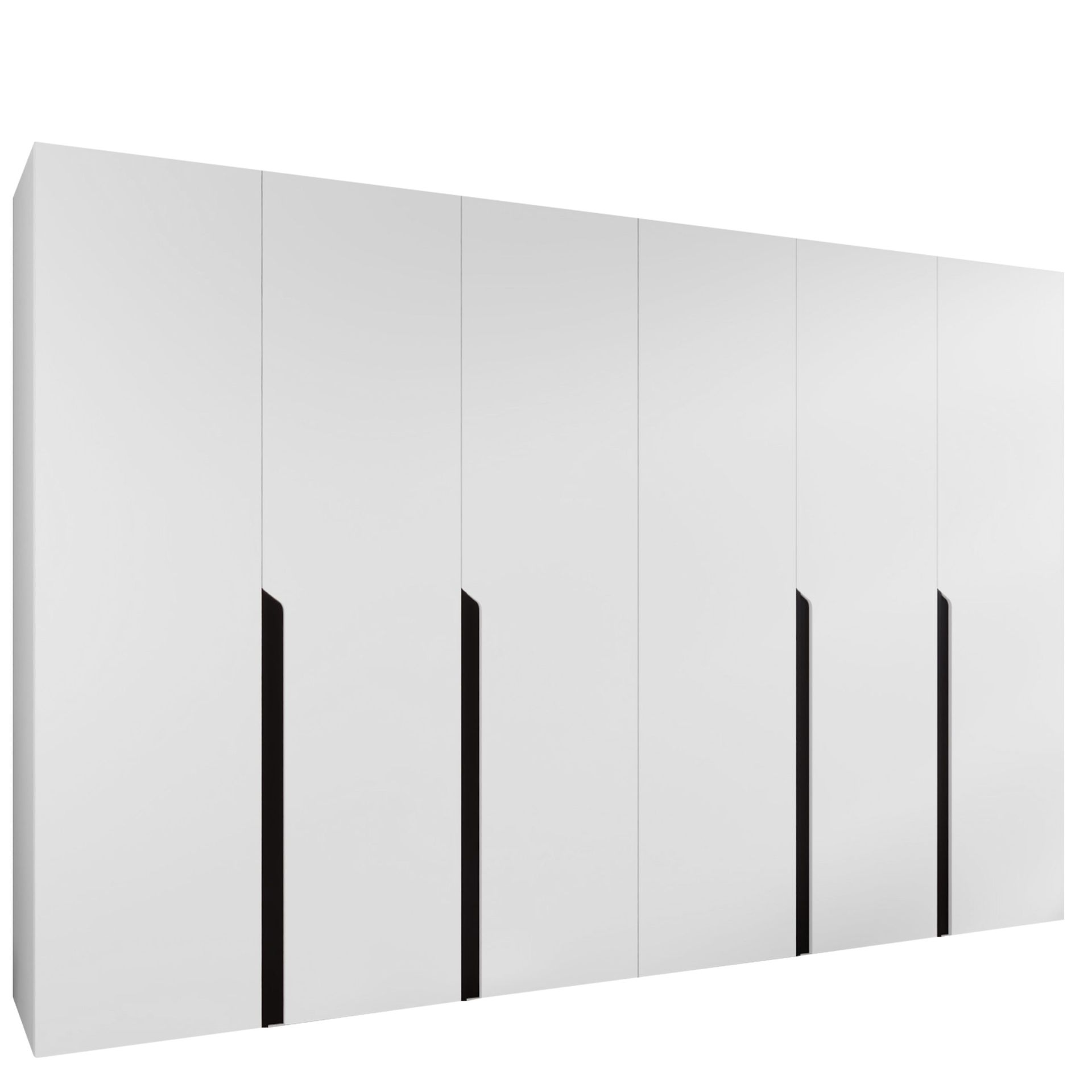 Milias Garderobeskap 300x202 cm - hvit, svart