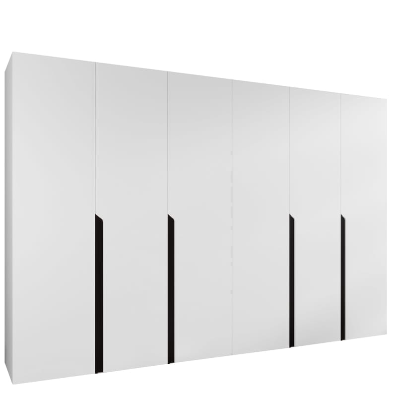 Milias Garderobeskap 300x202 cm - hvit, svart - Oppbevaring - Klesoppbevaring - Garderober & garderobesystem - Garderobeskap & klesskap
