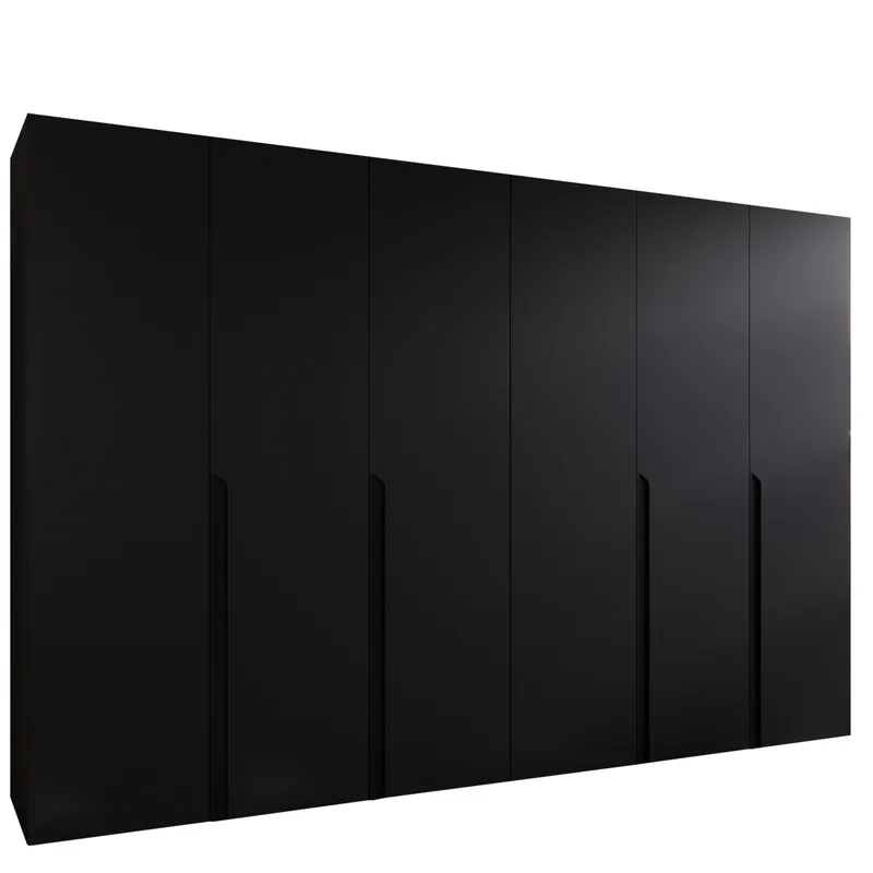 Milias Garderobeskap 300x202 cm - svart - Oppbevaring - Klesoppbevaring - Garderober & garderobesystem - Garderobeskap & klesskap