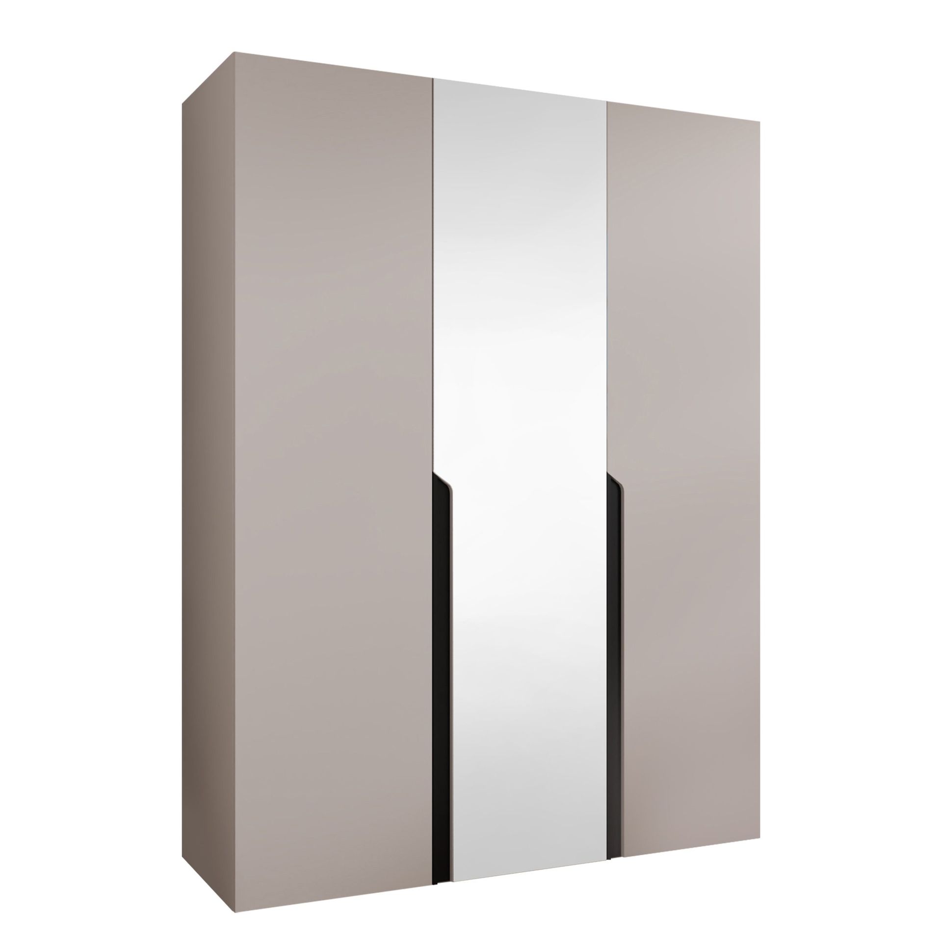 Milias Garderobeskap med speil 150x202 cm - beige