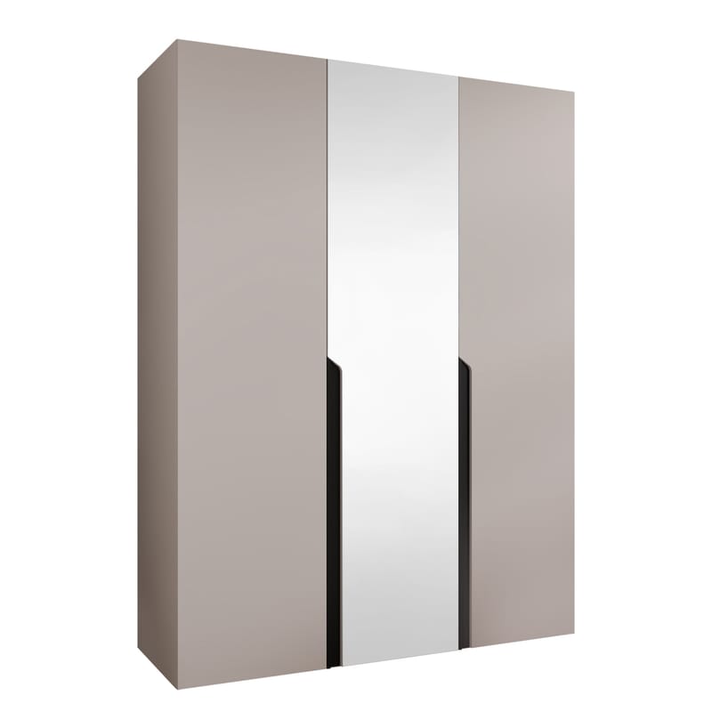 Milias Garderobeskap med speil 150x202 cm - beige - Oppbevaring - Klesoppbevaring - Garderober & garderobesystem