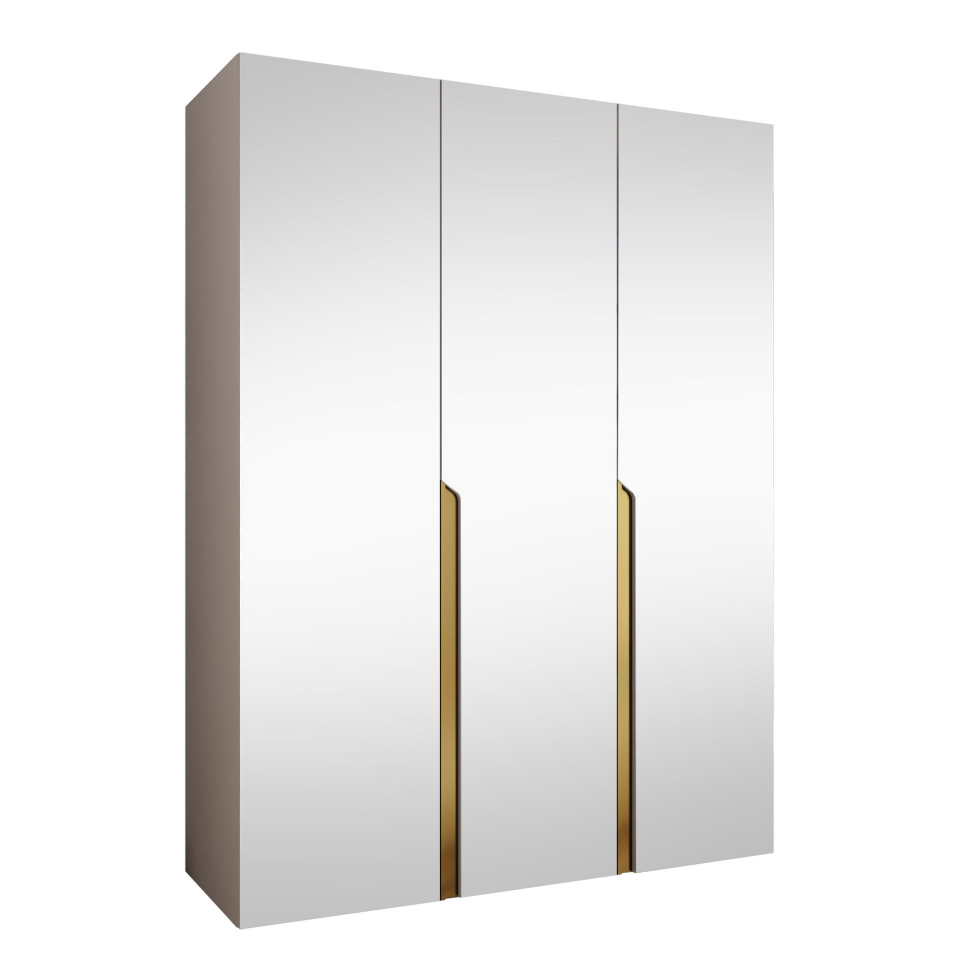 Milias Garderobeskap med speil 150x202 cm - beige
