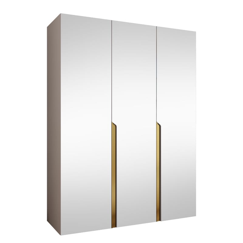 Milias Garderobeskap med speil 150x202 cm, beige