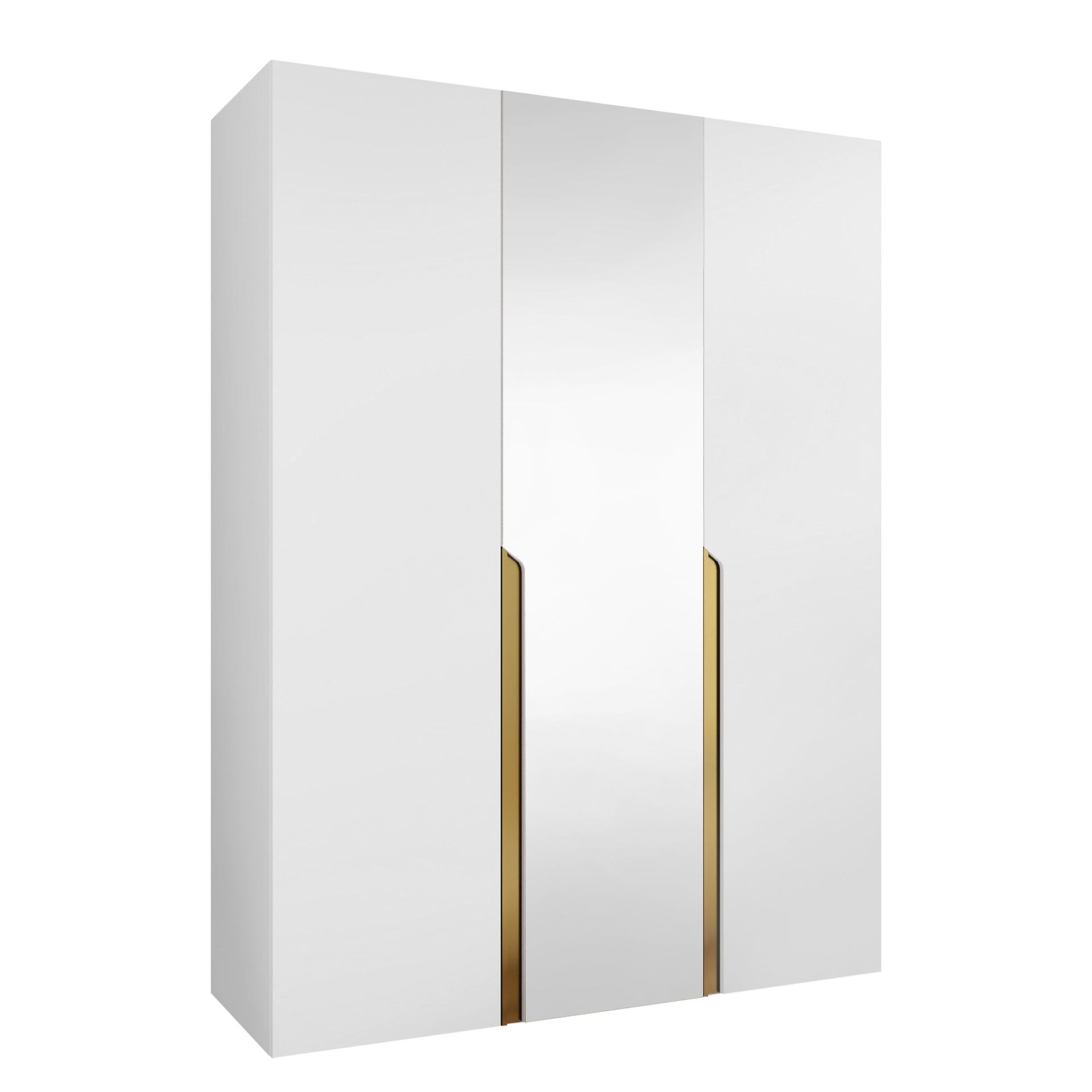 Milias Garderobeskap med speil 150x202 cm - hvit