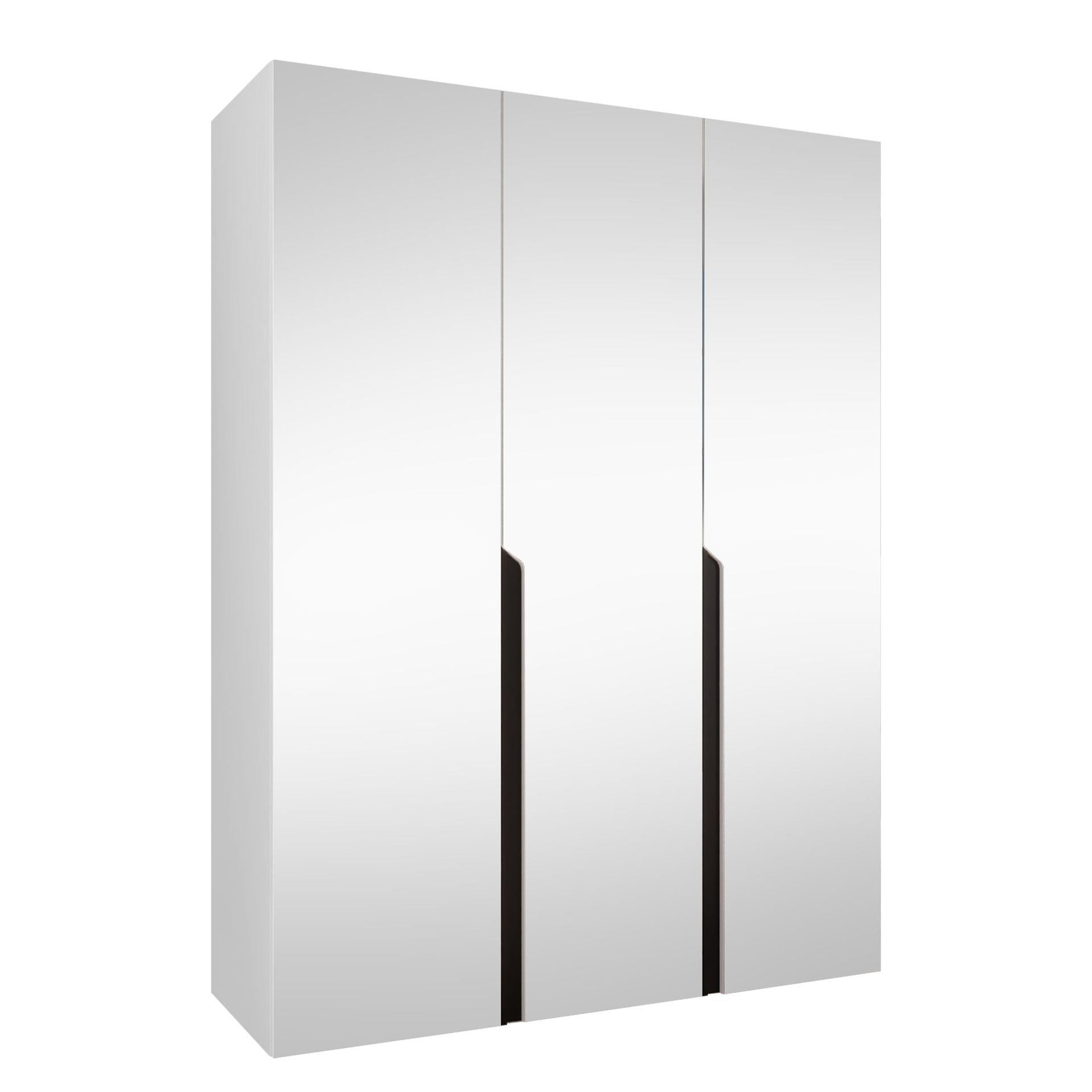 Milias Garderobeskap med speil 150x202 cm - hvit
