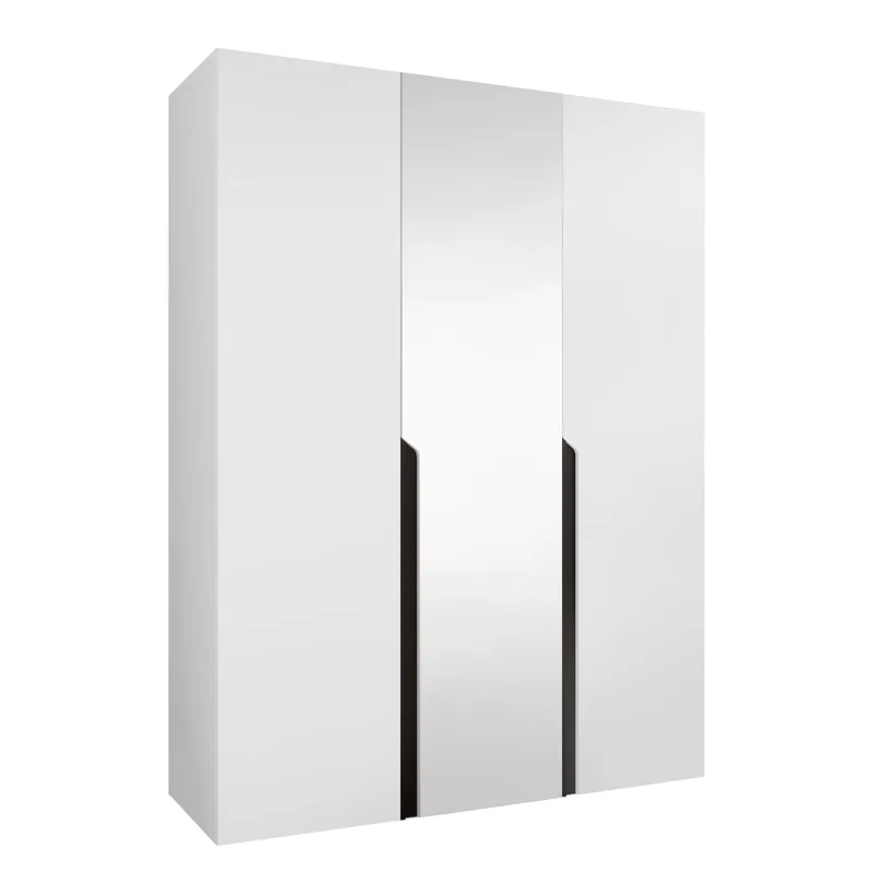 Milias Garderobeskap med speil 150x202 cm - hvit - Oppbevaring - Klesoppbevaring - Garderober & garderobesystem