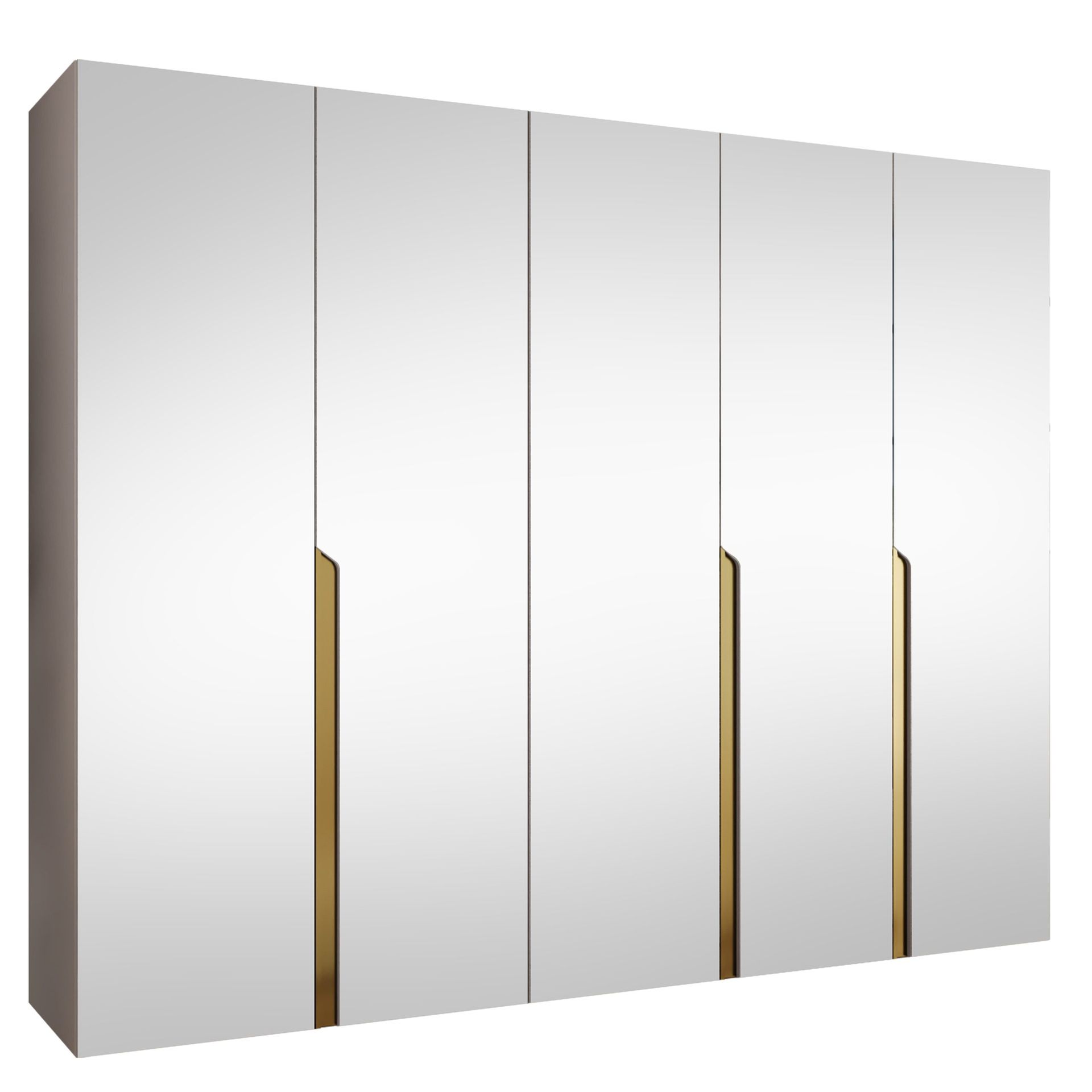 Milias Garderobeskap med speil 250x202 cm - beige