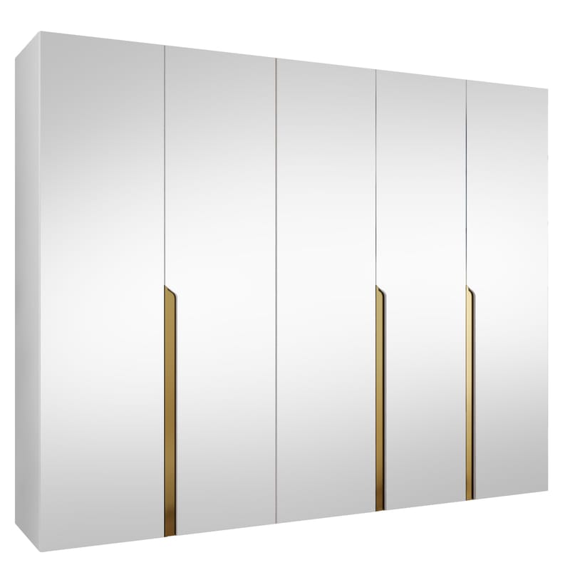 Milias Garderobeskap med speil 250x202 cm, hvit
