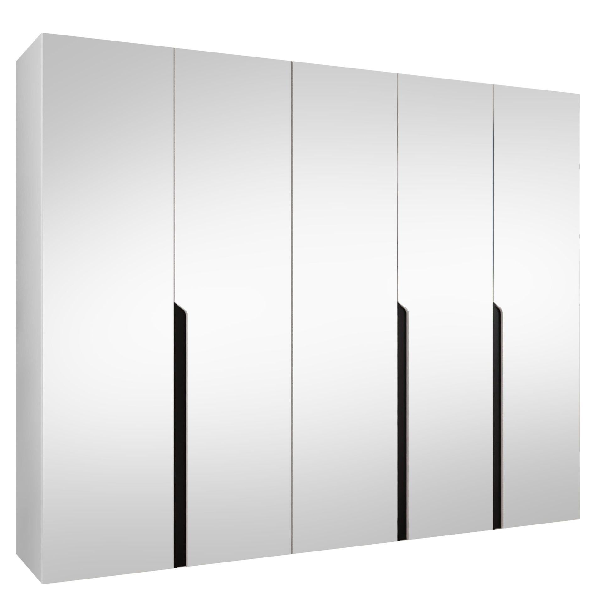 Milias Garderobeskap med speil 250x202 cm - hvit