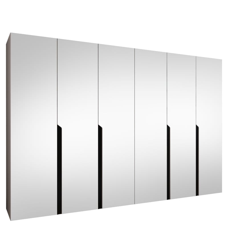 Milias Garderobeskap med speil 300x202 cm, beige