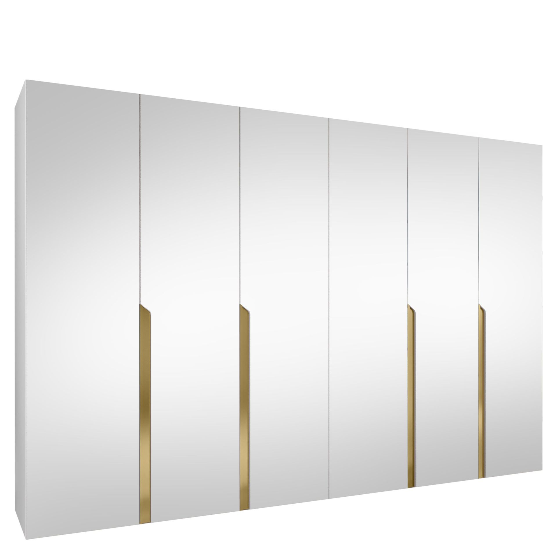 Milias Garderobeskap med speil 300x202 cm - hvit