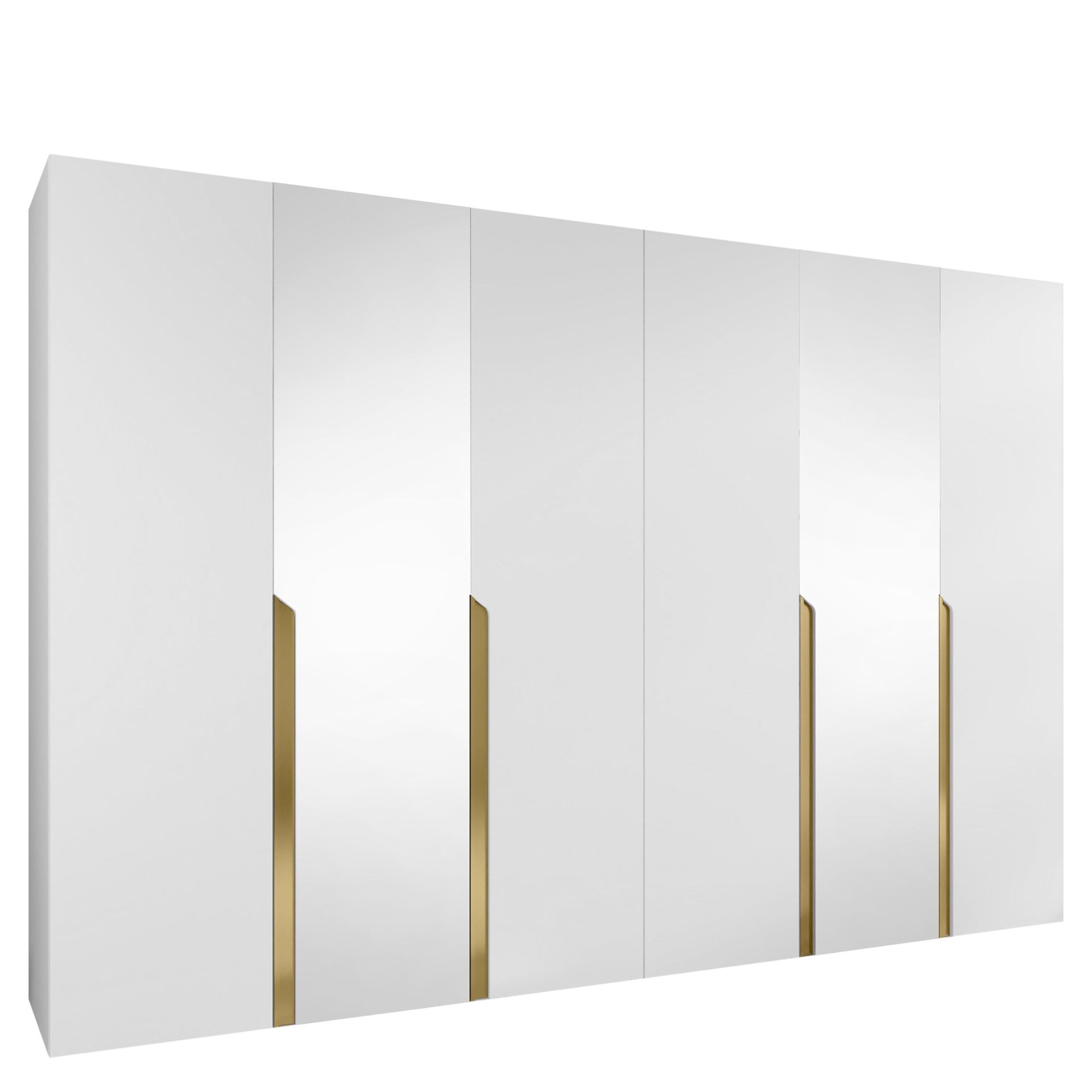 Milias Garderobeskap med speil 300x202 cm - hvit