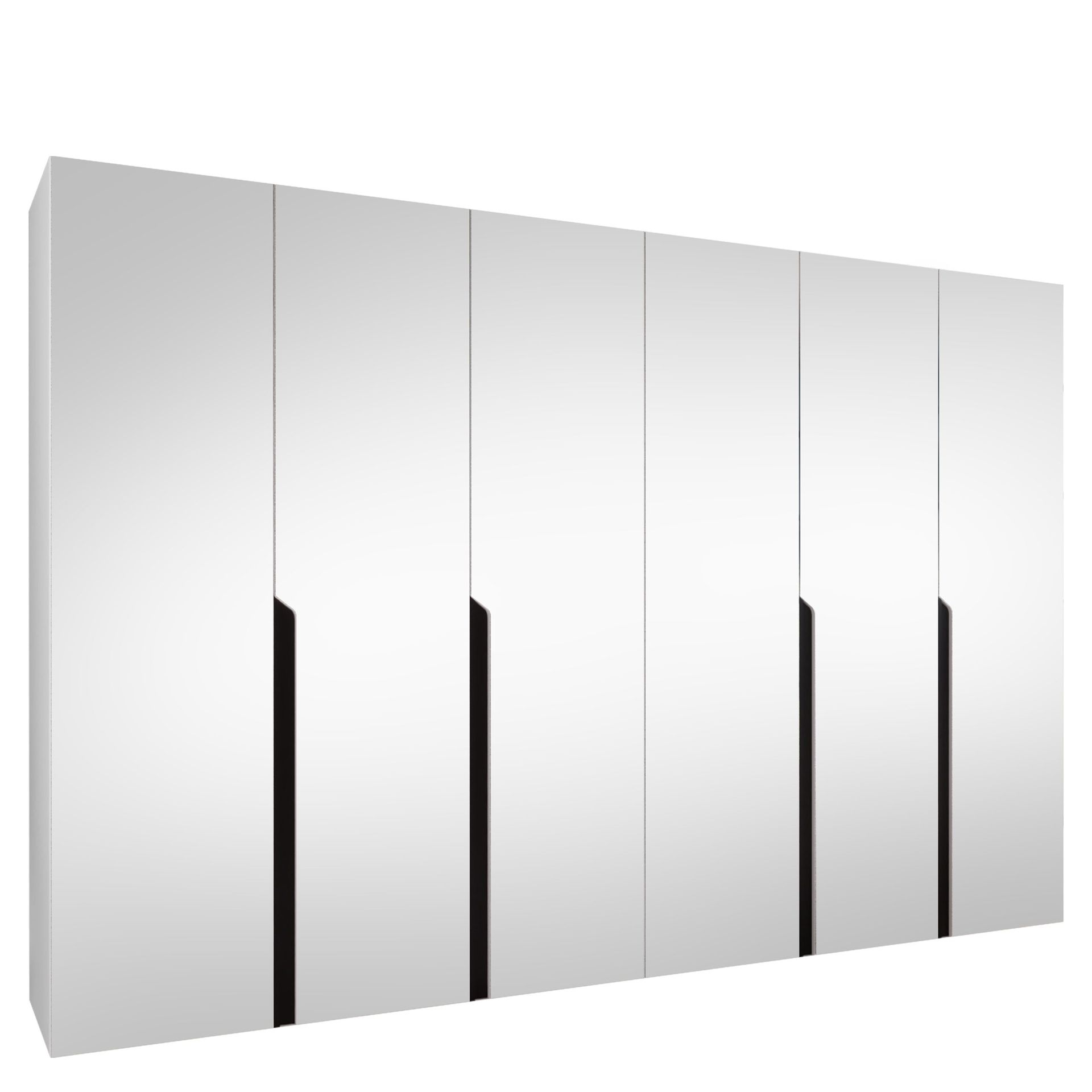 Milias Garderobeskap med speil 300x202 cm - hvit